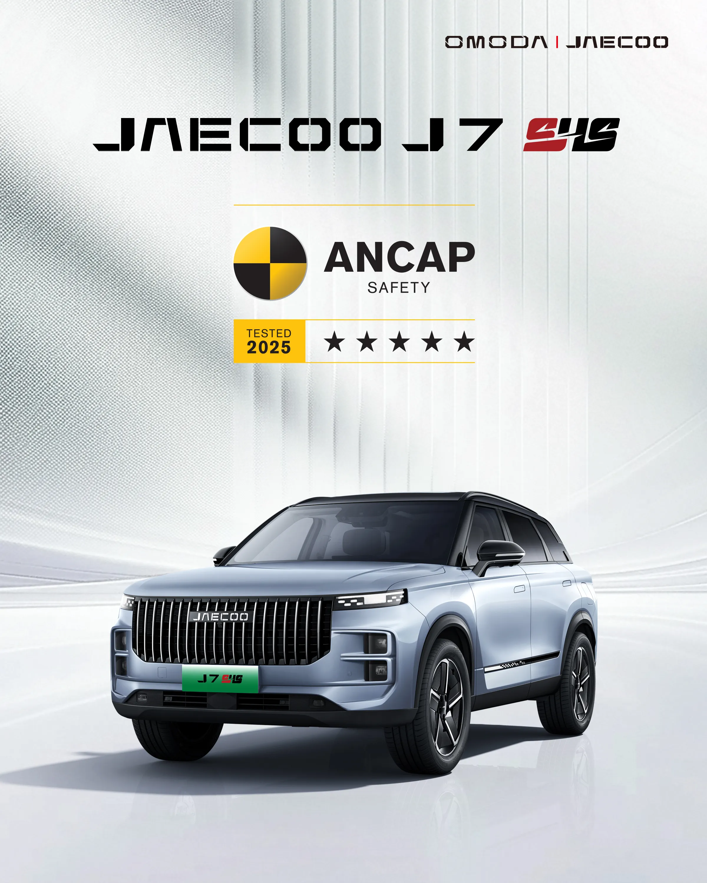 JAECOO J7 SHS front view ANCAP Five-Star safety rating